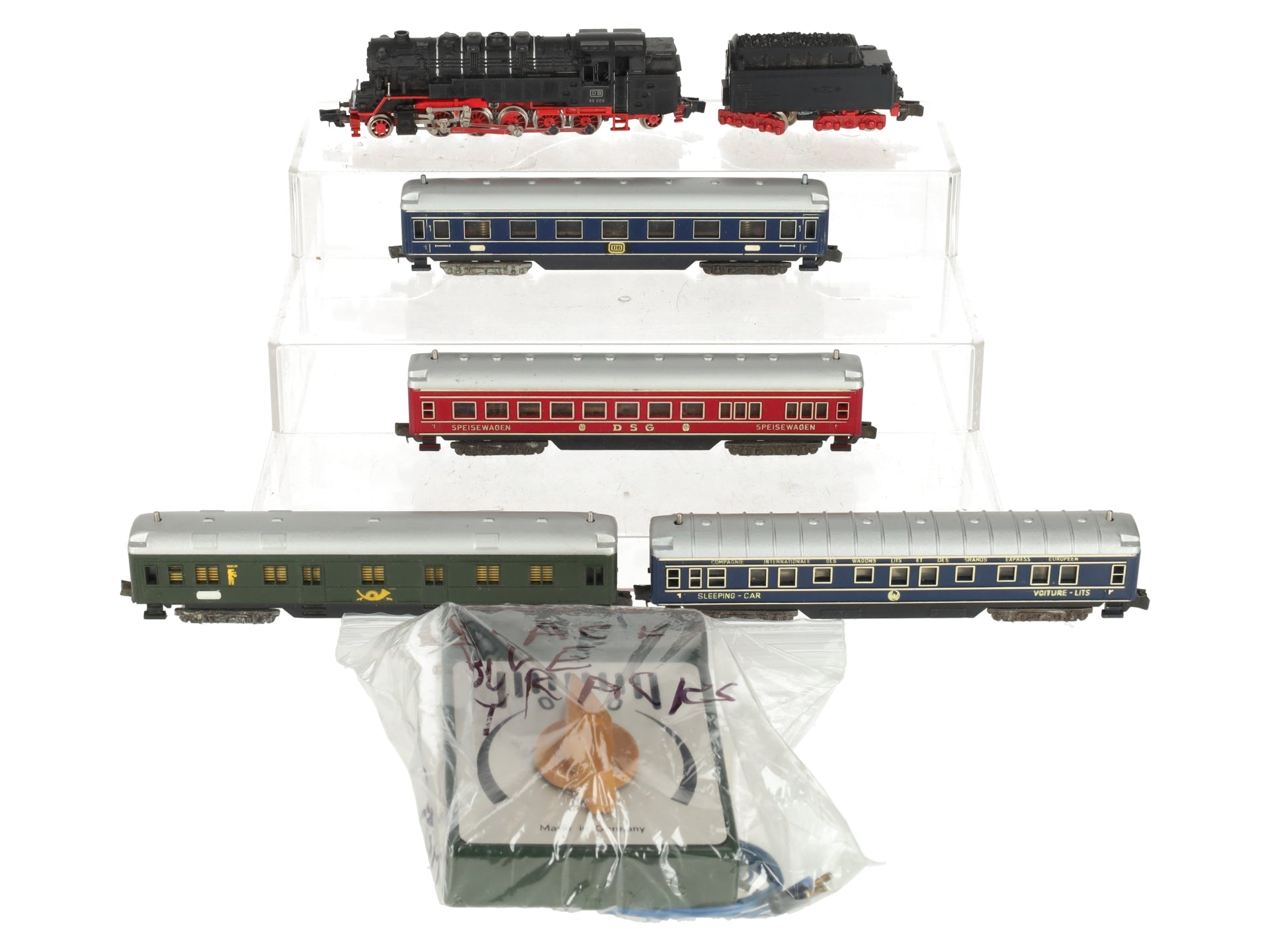 Rokal 0114 TT Gauge Deutsche Bundesbah Nordexpress Steam Locomotive Pass. Set VG