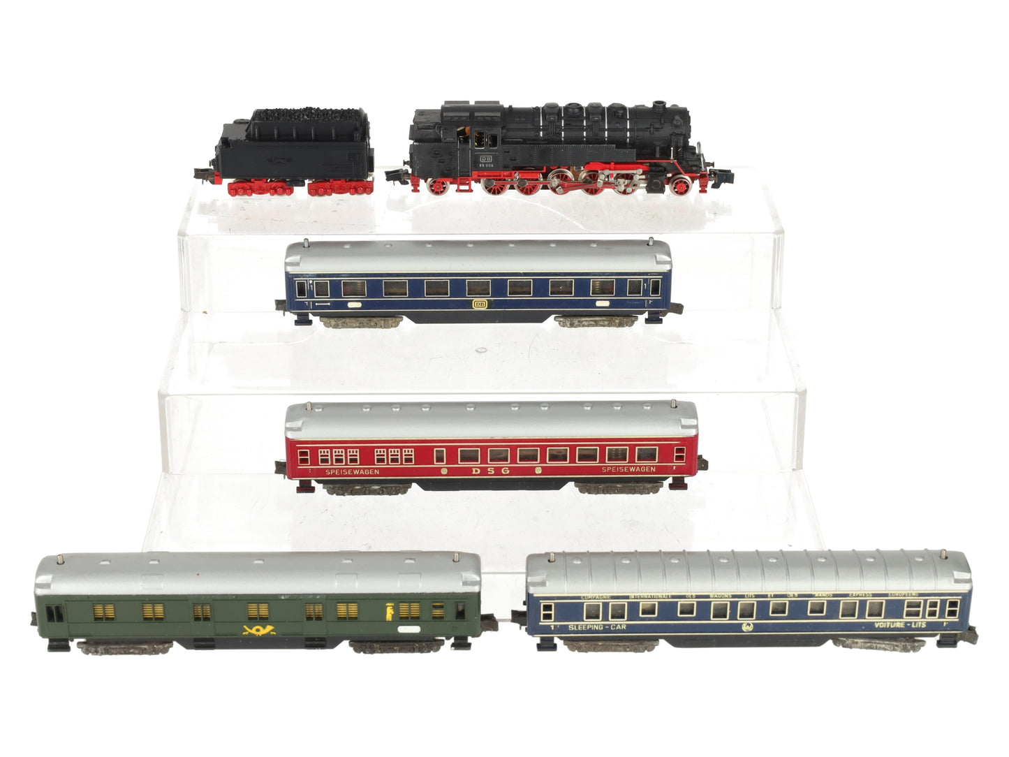 Rokal 0114 TT Gauge Deutsche Bundesbah Nordexpress Steam Locomotive Pass. Set VG