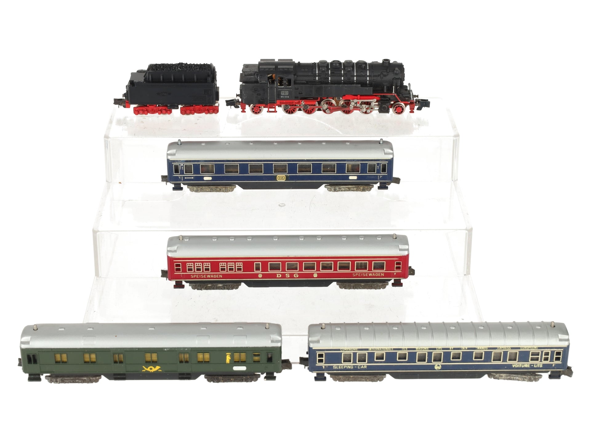 Rokal 0114 TT Gauge Deutsche Bundesbah Nordexpress Steam Locomotive Pass. Set VG