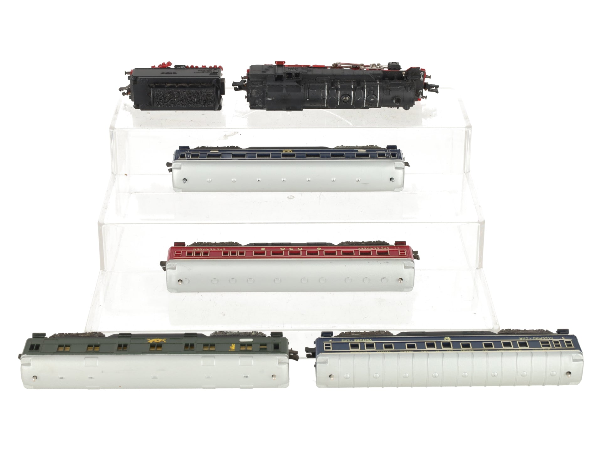 Rokal 0114 TT Gauge Deutsche Bundesbah Nordexpress Steam Locomotive Pass. Set VG