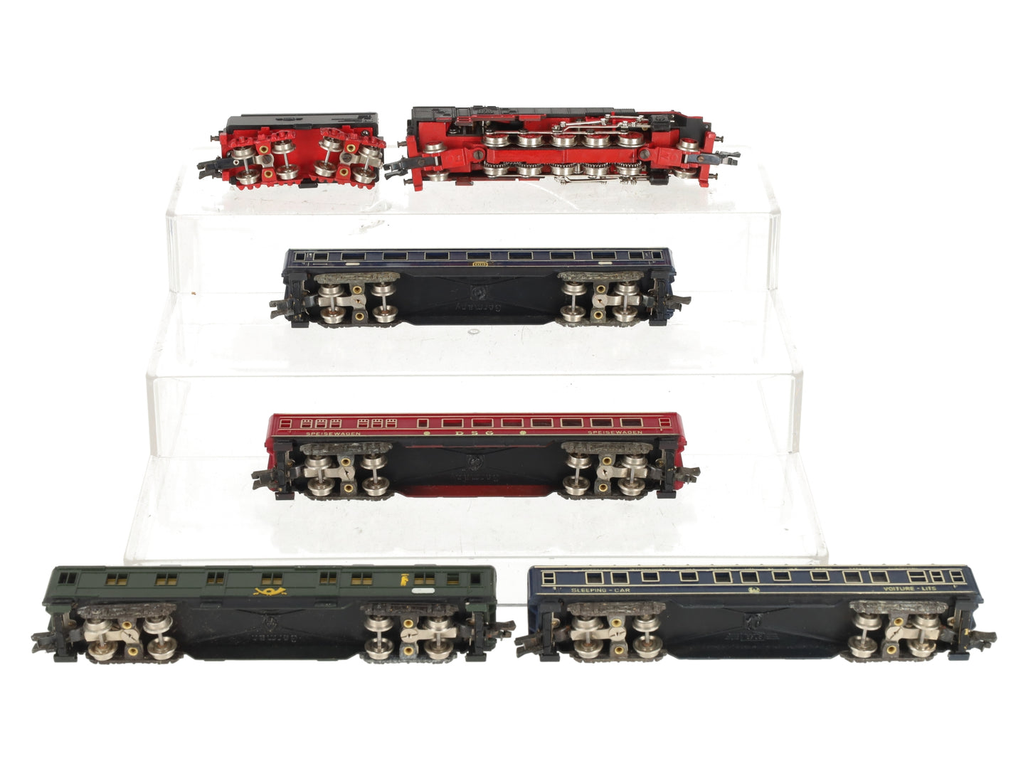 Rokal 0114 TT Gauge Deutsche Bundesbah Nordexpress Steam Locomotive Pass. Set VG