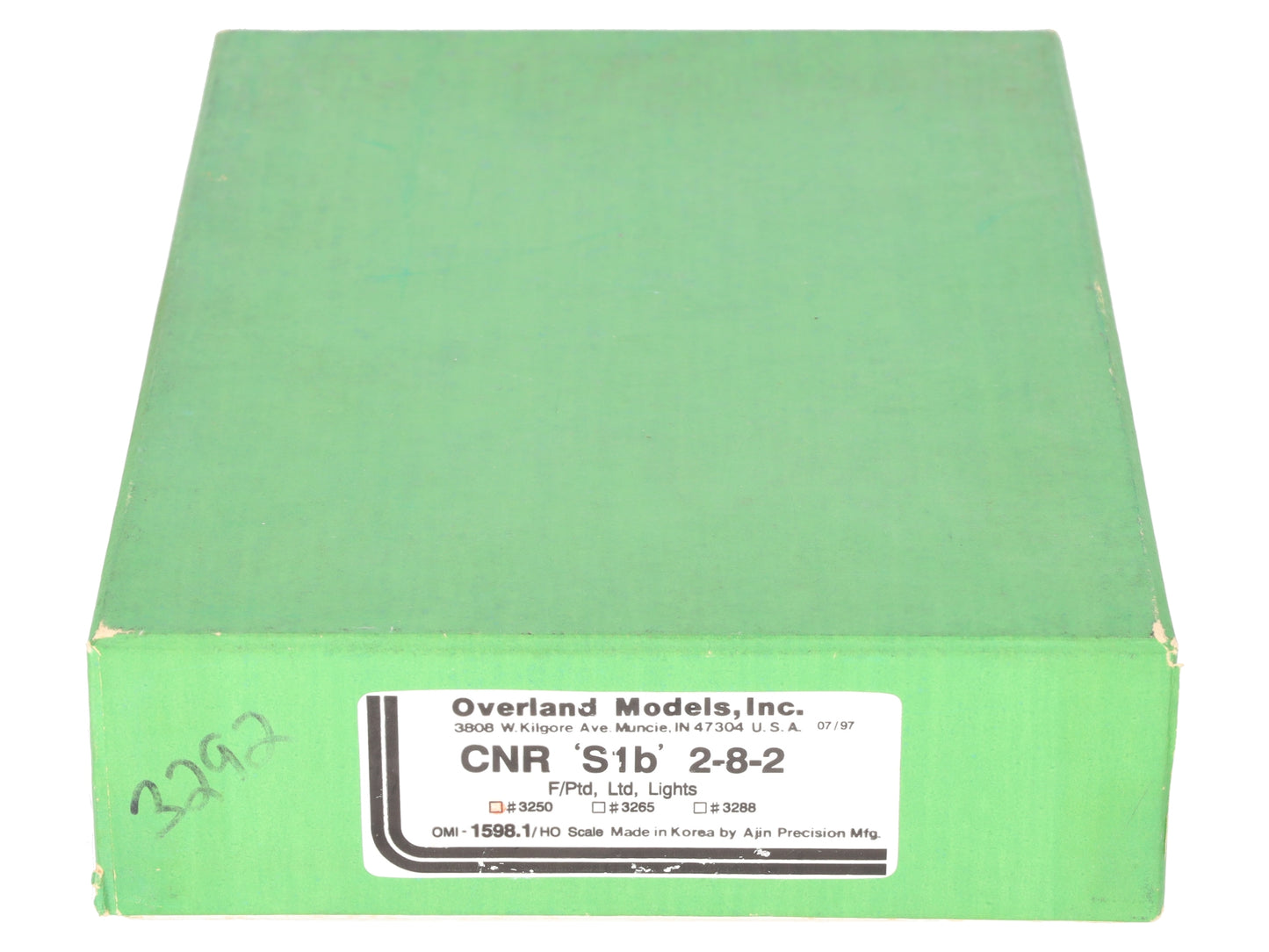 Overland OMI-1598.1 HO BRASS CNR 'S1b' 2-8-2 Steam Locomotive & Tender -Painted/Box