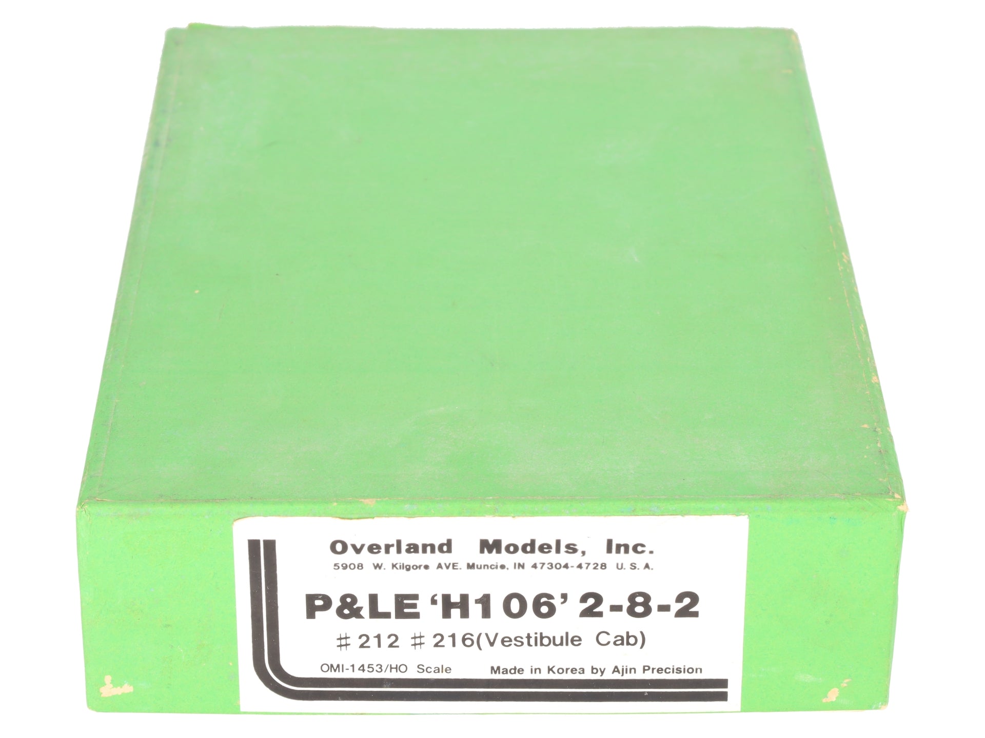 Overland 1453 HO BRASS P&LE 'H106' 2-8-2 Steam Loco & Tender(Vestibule) -Painted/Box