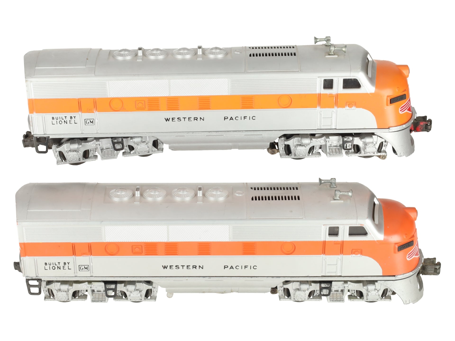 Lionel 2355 Vintage O Western Pacific F-3 AA Diesel Locomotives VG