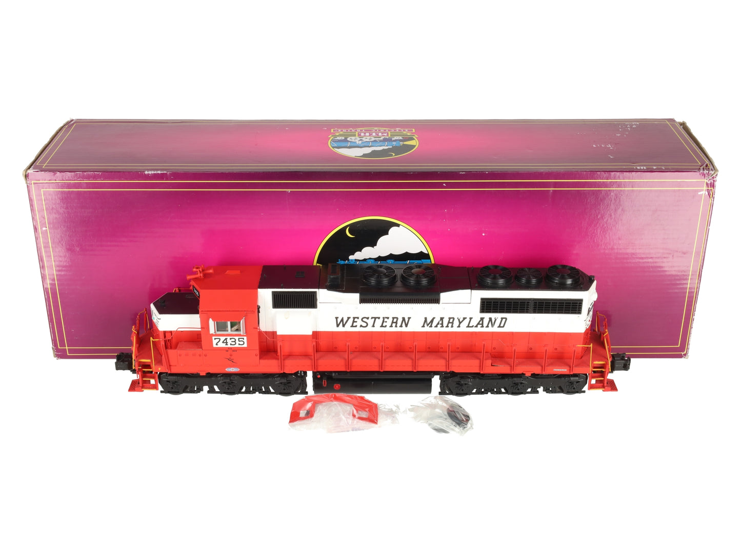 MTH 20-20538-1 O Western Maryland EMD SD35 Diesel Engine w/PS3 #7435 EX/Box