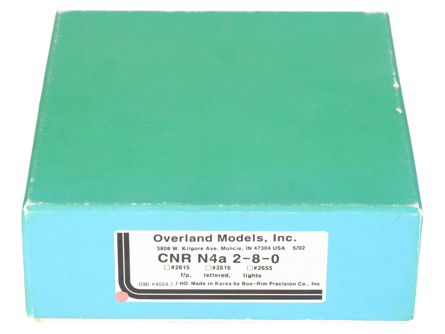 Overland OMI-4554.1 HO BRASS CNR N4a 2-8-0 Steam Locomotive & Tender -Painted LN/Box