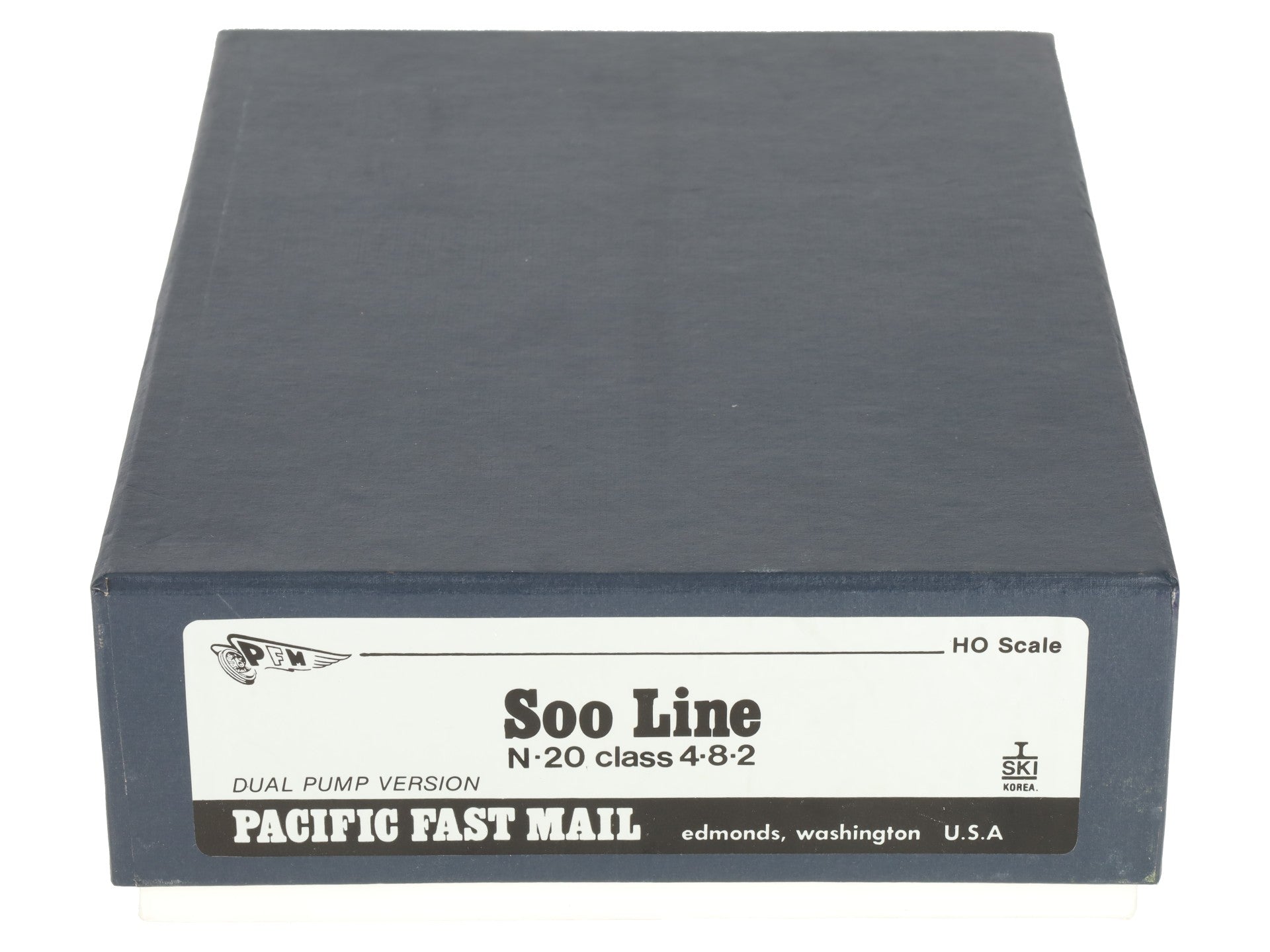 Pacific Fast Mail HO BRASS Soo Line N-20 Class 4-8-2 Steam Loco - Unpainted VG/Box