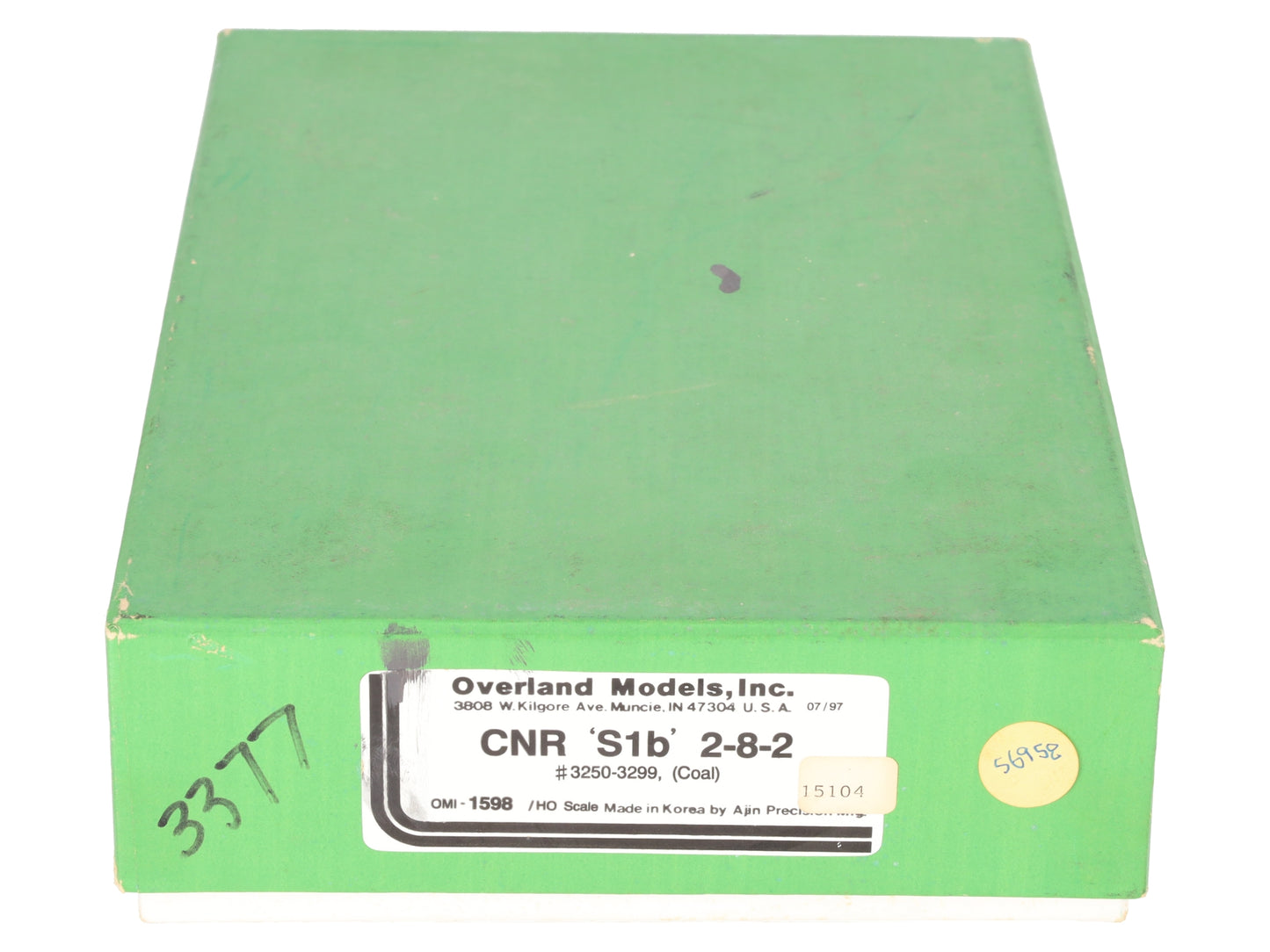 Overland OMI-1598 HO BRASS CNR "S1b 2-8-2" Steam Locomotive & Tender -Painted/Box