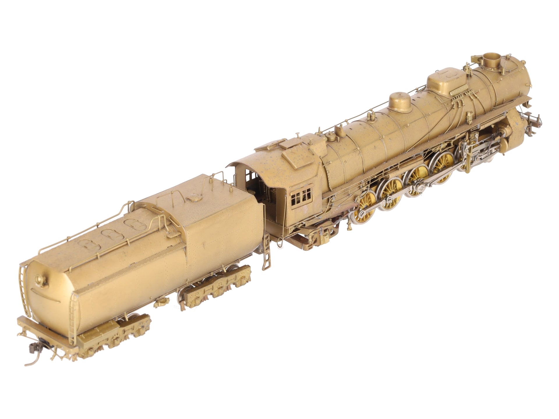 Overland HO Scale Brass UP 5090 4-10-2 Steam Locomotive w/Tender -Unpainted EX/Box