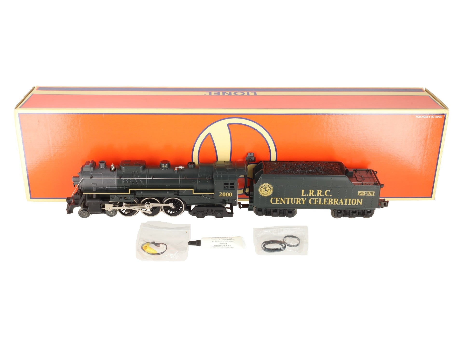 Lionel 6-18680 O L.R.R.C Hudson Traditional Steam Locomotive and Tender #2000 EX/Box