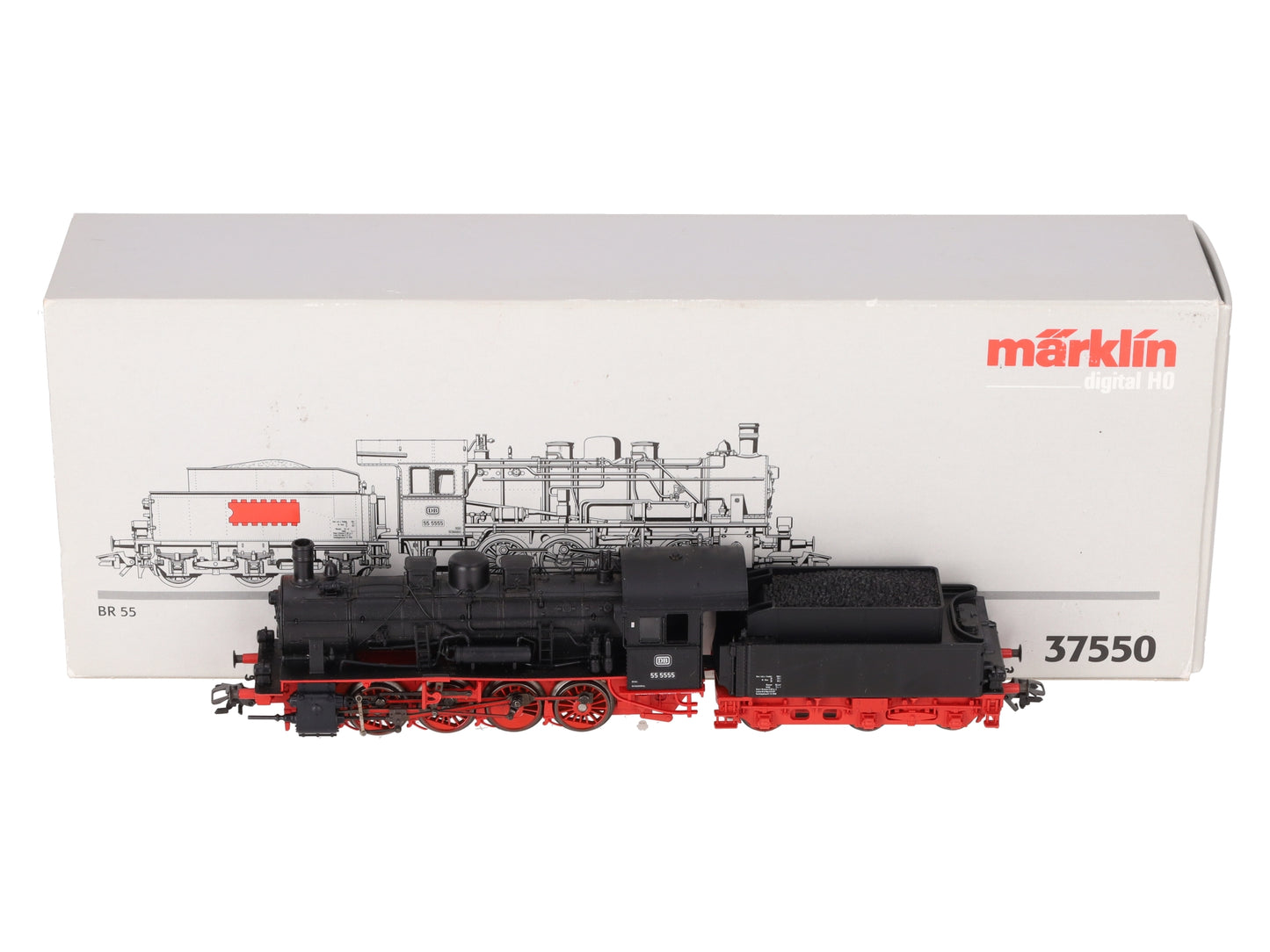 Marklin 37550 HO Scale DB BR55 G8.1 Steam Locomotive--Digital EX/Box