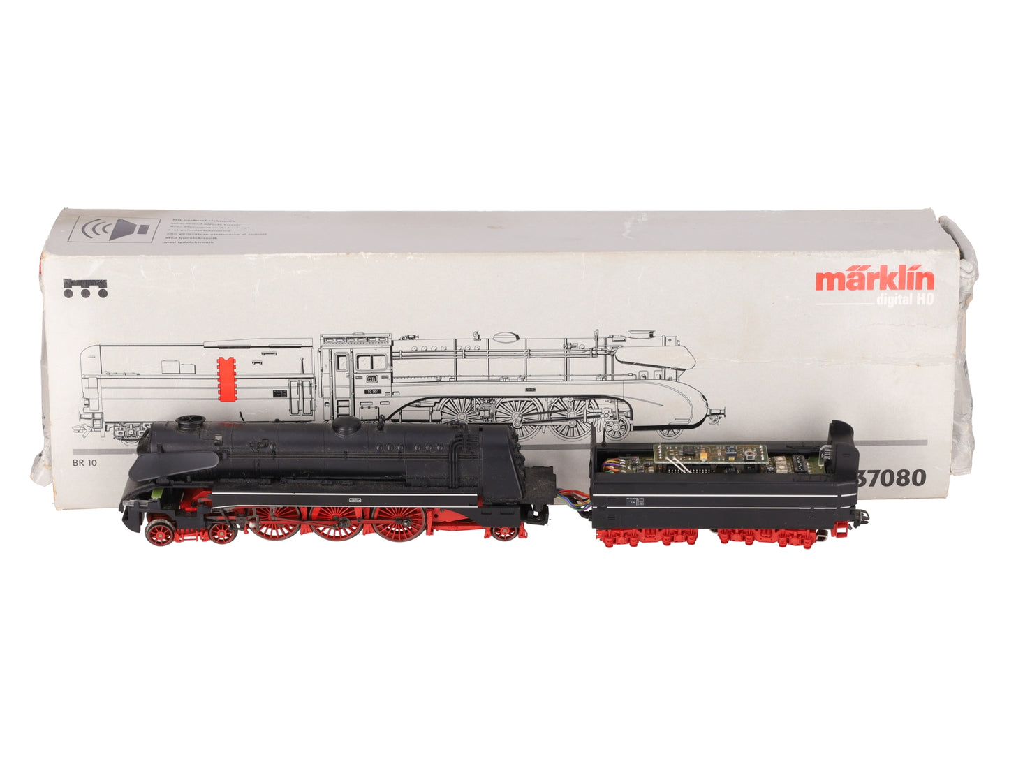 Marklin 37080 HO Scale Digital DB BR10 Steam Locomotive and Tender/Box