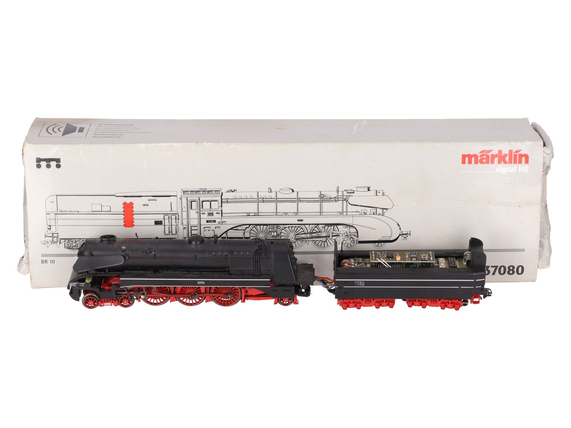 Marklin 37080 HO Scale Digital DB BR10 Steam Locomotive and Tender/Box
