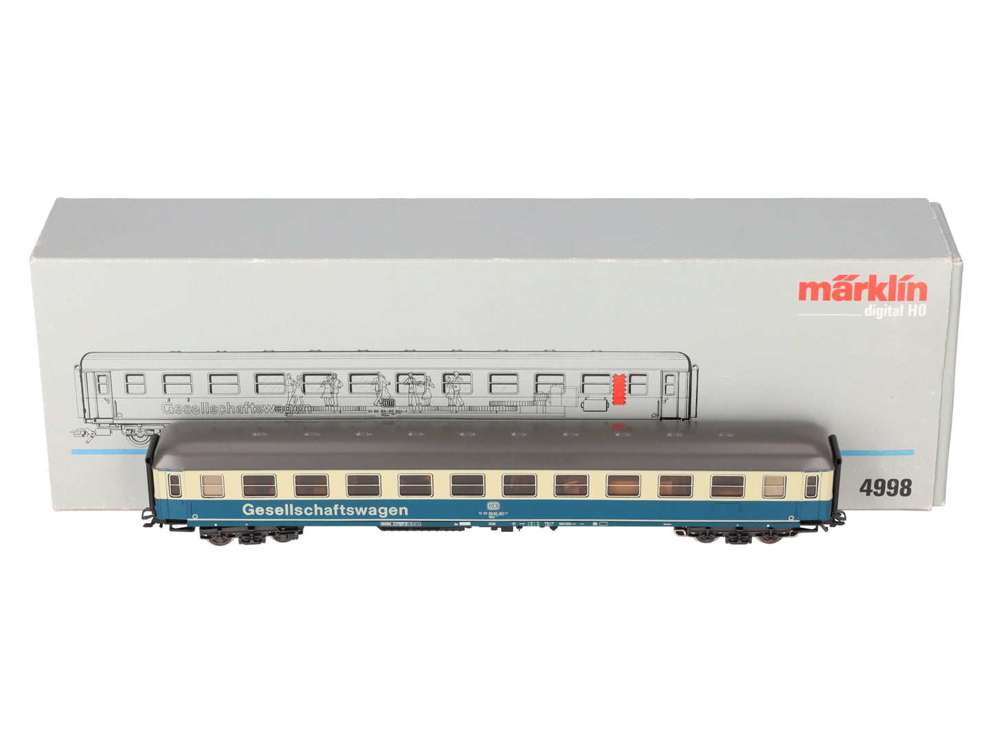 Marklin 4998 HO Scale Deutsche Bahn Dance Passenger Car w/music - Digital LN/Box