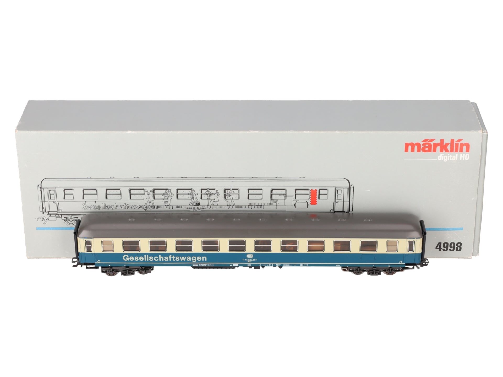 Marklin 4998 HO Scale Deutsche Bahn Dance Passenger Car w/music - Digital LN/Box