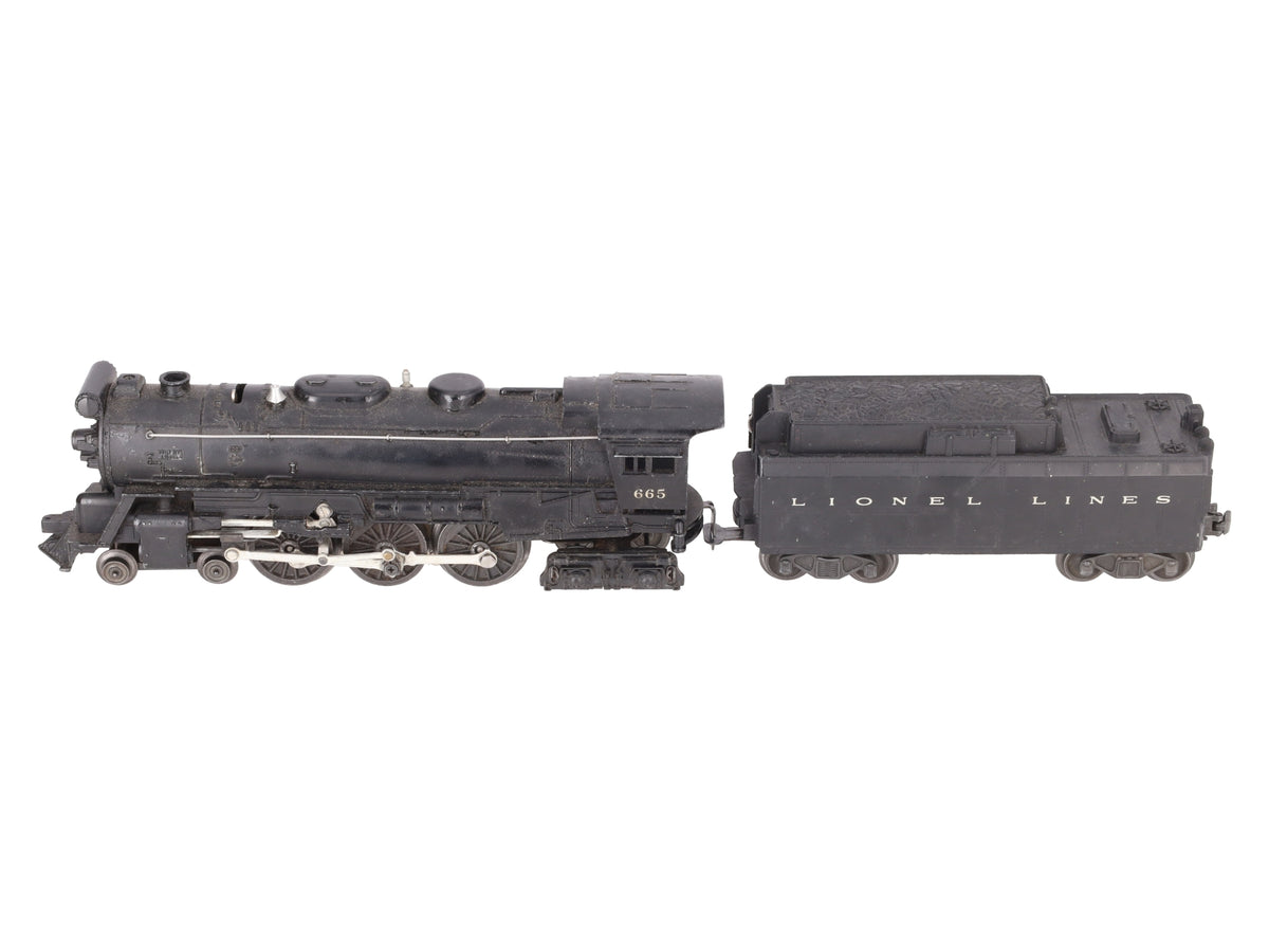 Lionel 665 Vintage O Gauge 4-6-4 Steam Locomotive with 6026W Tender VG