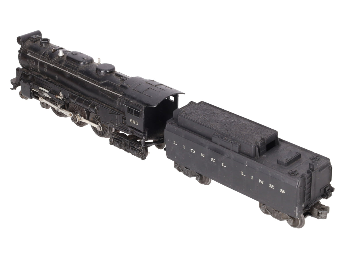 Lionel 665 Vintage O Gauge 4-6-4 Steam Locomotive with 6026W Tender VG