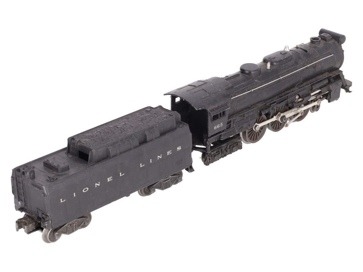 Lionel 665 Vintage O Gauge 4-6-4 Steam Locomotive with 6026W Tender VG