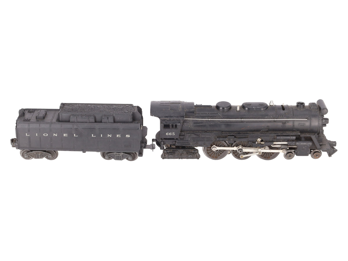 Lionel 665 Vintage O Gauge 4-6-4 Steam Locomotive with 6026W Tender VG