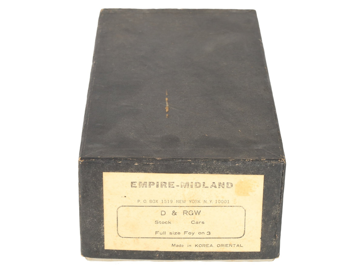 Empire Midland On3 Scale BRASS D&RGW Stock Car - Unpainted VG/Box