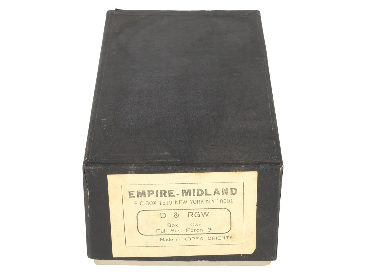 Empire Midland On3 Scale BRASS D&RGW Box Car - Unpainted VG/Box