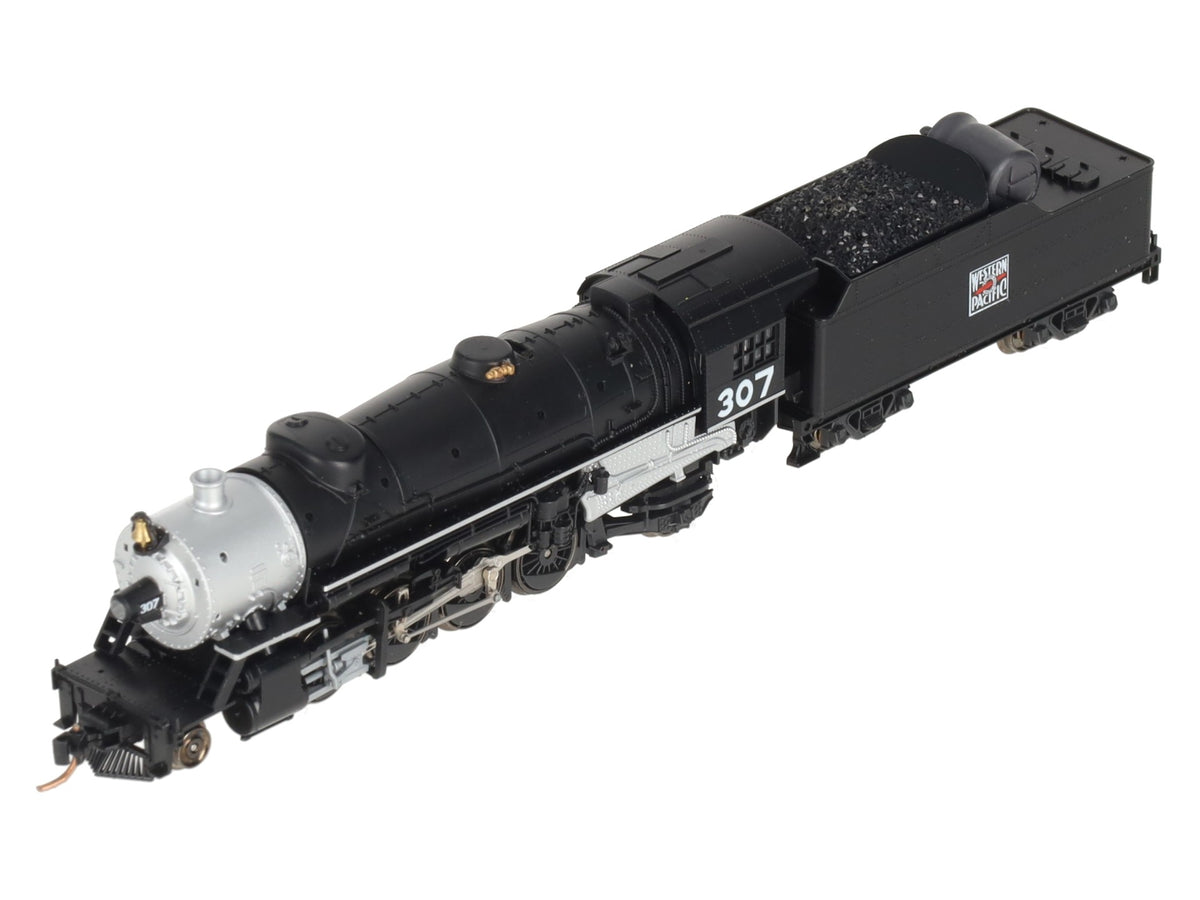 Kato 126-0207 N Scale WP Heavy Mikado Steam Locomotive & Tender w/DCC/Sound #307 EX/Box