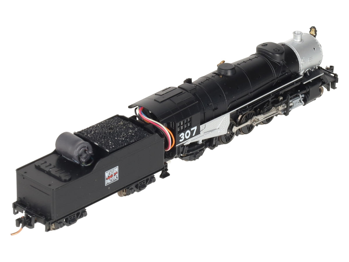 Kato 126-0207 N Scale WP Heavy Mikado Steam Locomotive & Tender w/DCC/Sound #307 EX/Box