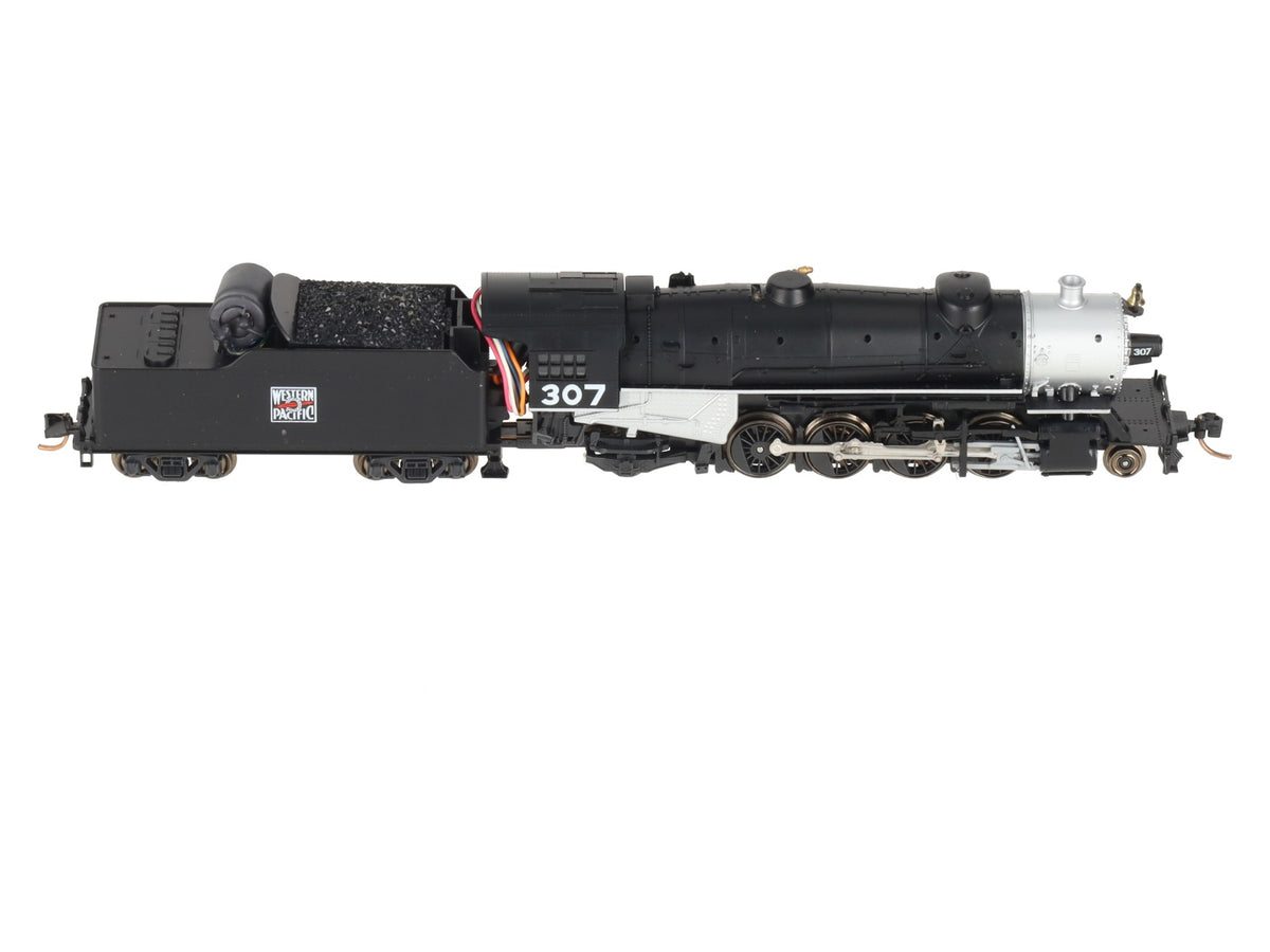 Kato 126-0207 N Scale WP Heavy Mikado Steam Locomotive & Tender w/DCC/Sound #307 EX/Box