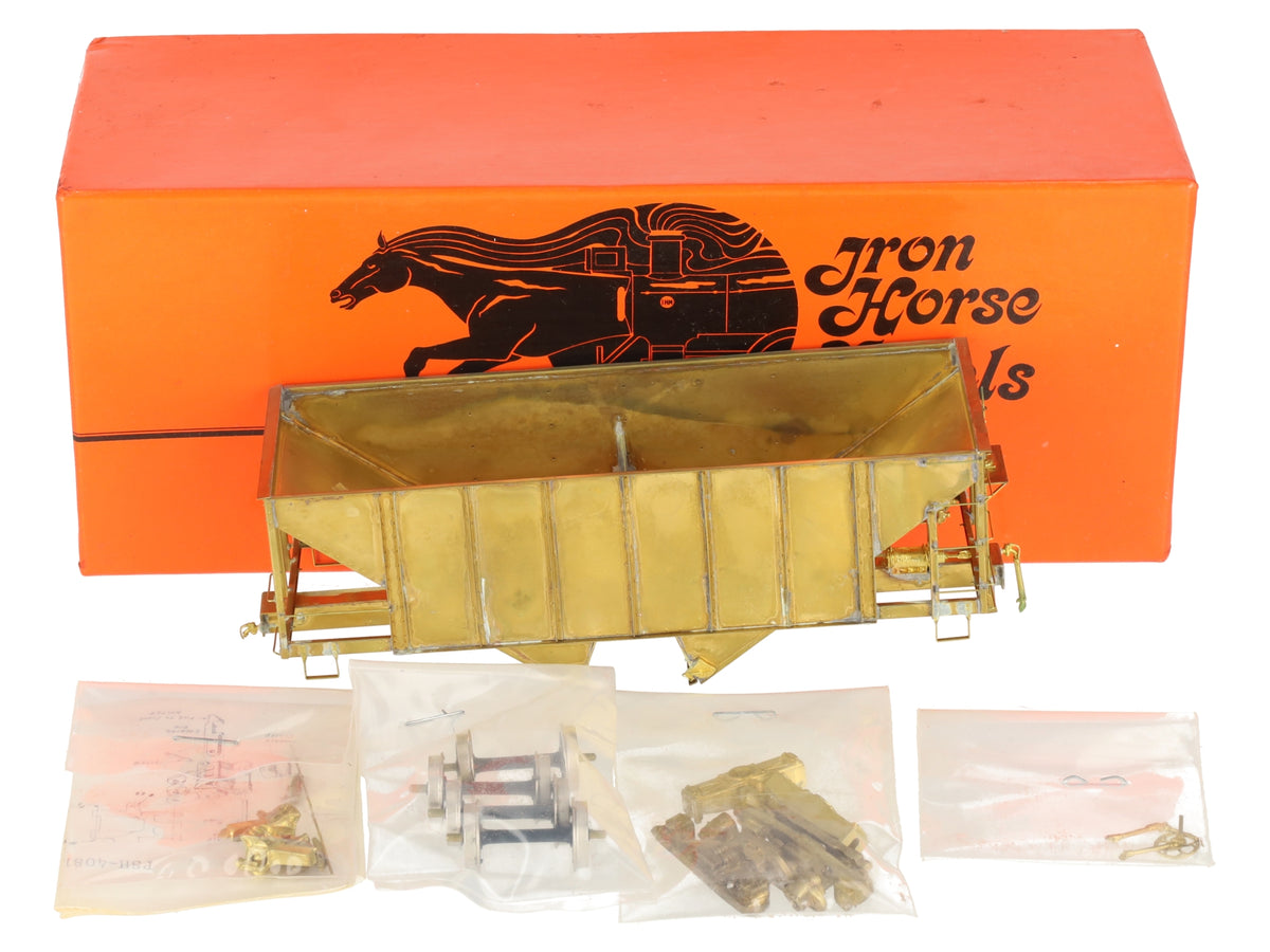 Iron Horse On3 Scale BRASS East Broadtop Ore Hopper Car- Unpainted VG/Box
