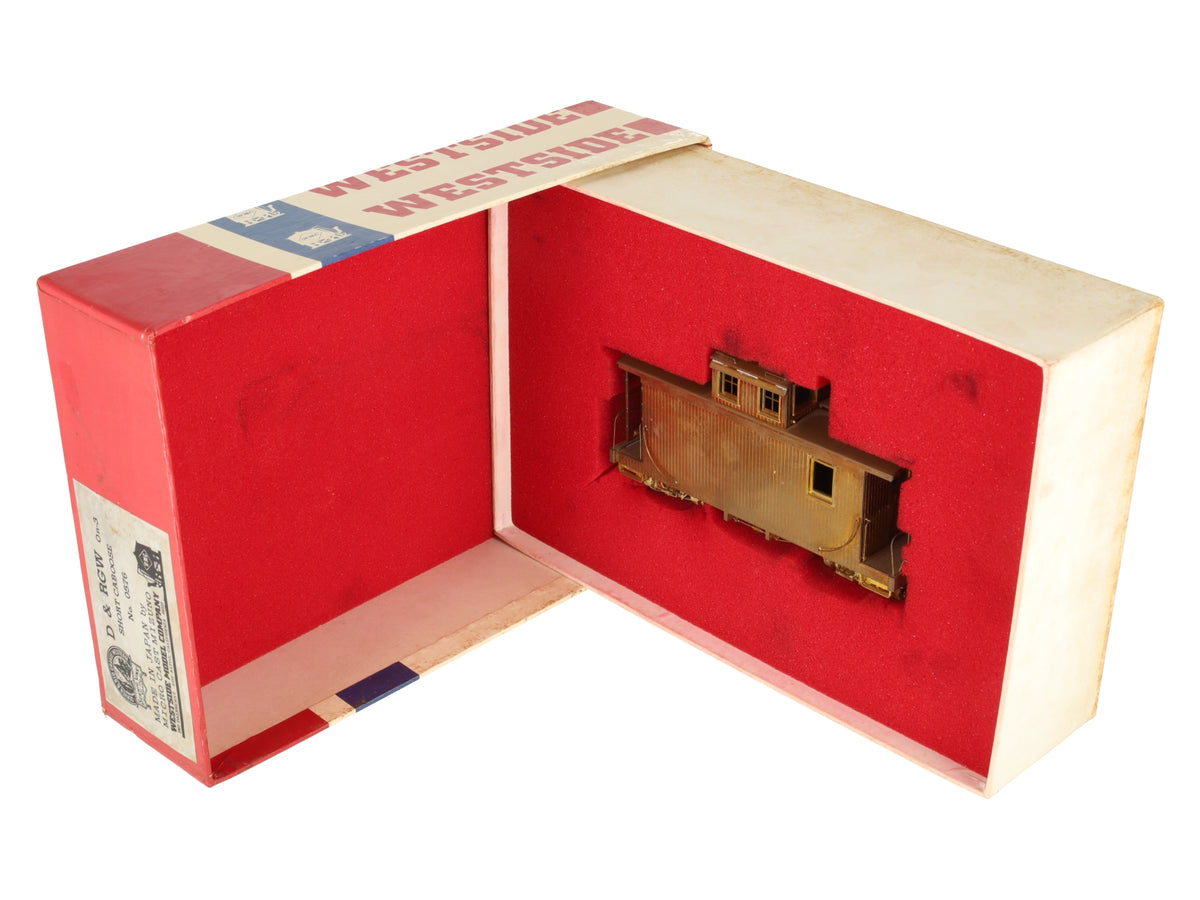 Westside Model Co. 0576 On3 Scale BRASS D&RGW Short Caboose- Unpainted/Box
