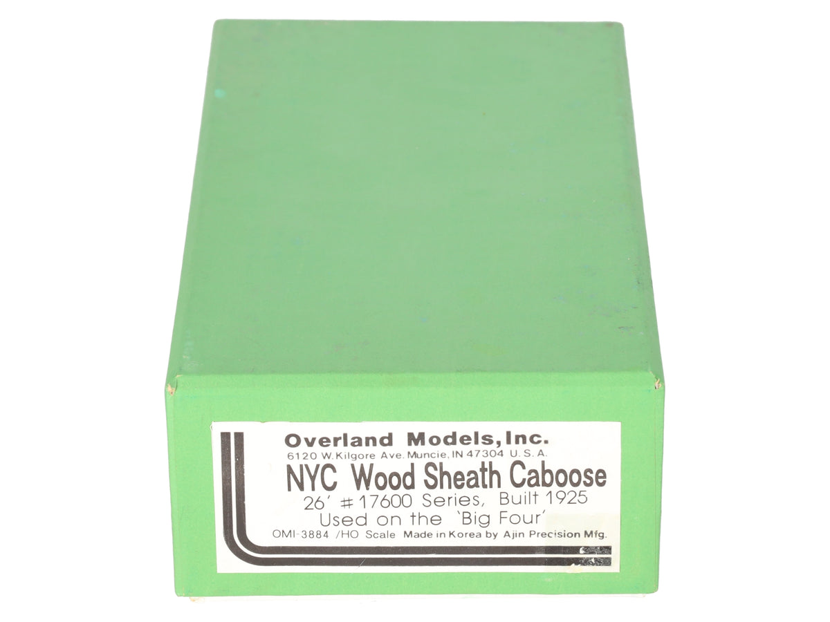 Overland 3884 HO Scale BRASS New York Central Wood Sheath Caboose- Unpainted EX/Box