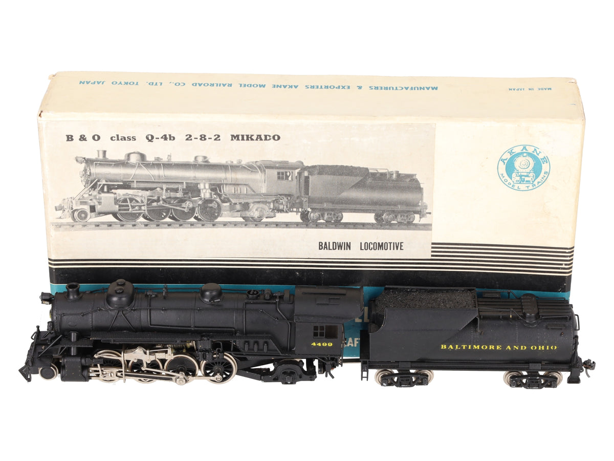 Akane HO BRASS B&O Q-4B 2-8-2 Mikado Steam Loco w/Vanderbilt Tender-Painted/Box