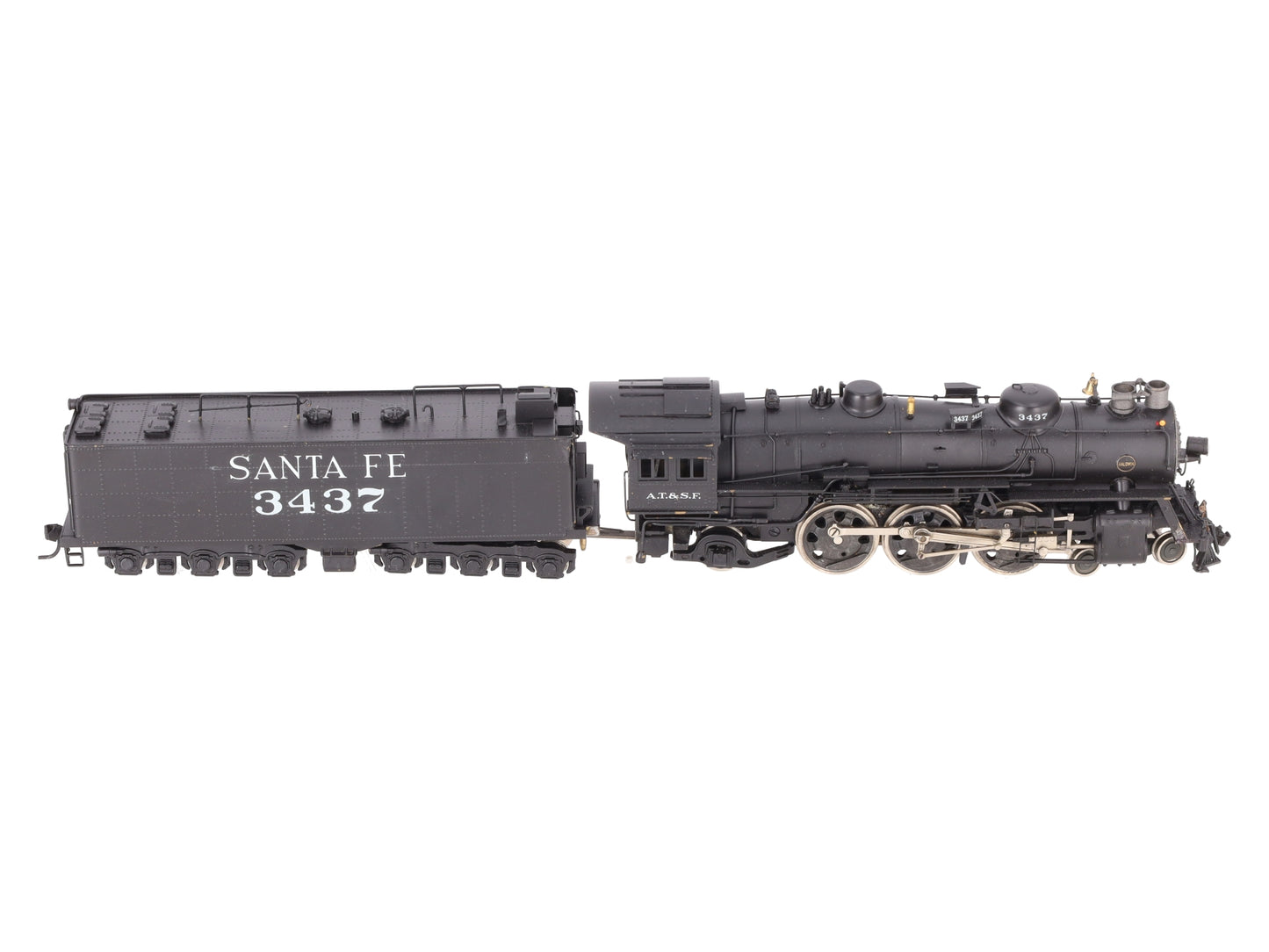 Max Gray HO Scale BRASS Santa Fe 4-6-2 Heavy ATSF Steam Loco & Tender-Painted/Box