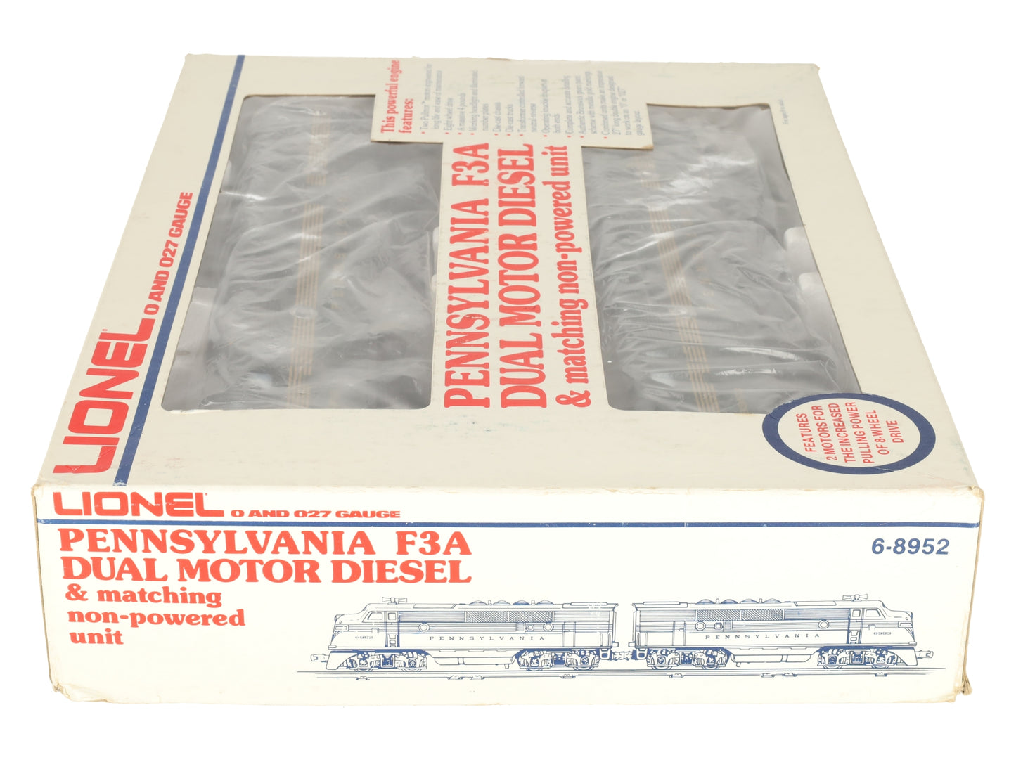 Lionel 6-8952 O Gauge Pennsylvania F-3 AA Diesel Locomotive Set EX/Box