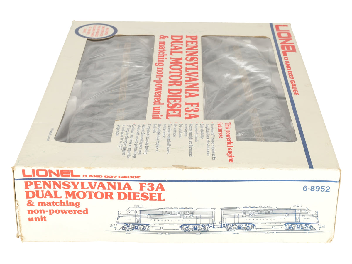 Lionel 6-8952 O Gauge Pennsylvania F-3 AA Diesel Locomotive Set EX/Box