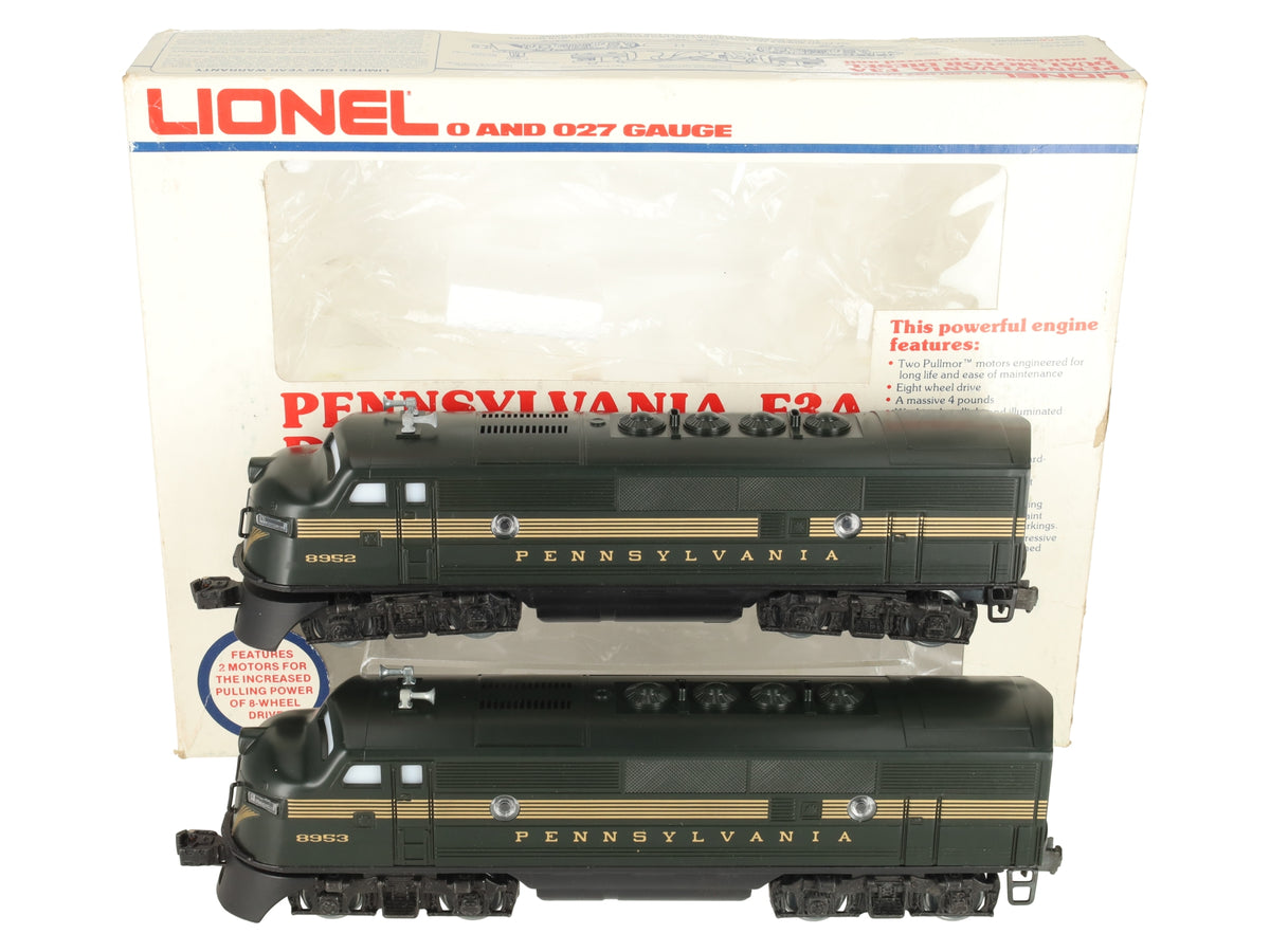 Lionel 6-8952 O Gauge Pennsylvania F-3 AA Diesel Locomotive Set EX/Box