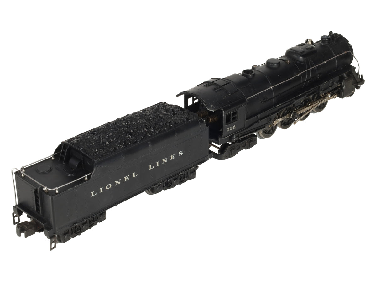 Lionel 726 Vintage O Berkshire 2-8-4 Steam Locomotive & 2426W Tender VG