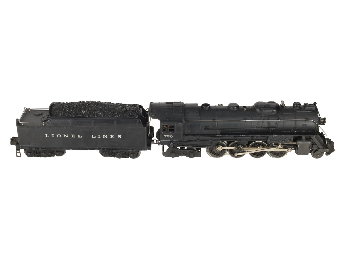Lionel 726 Vintage O Berkshire 2-8-4 Steam Locomotive & 2426W Tender VG