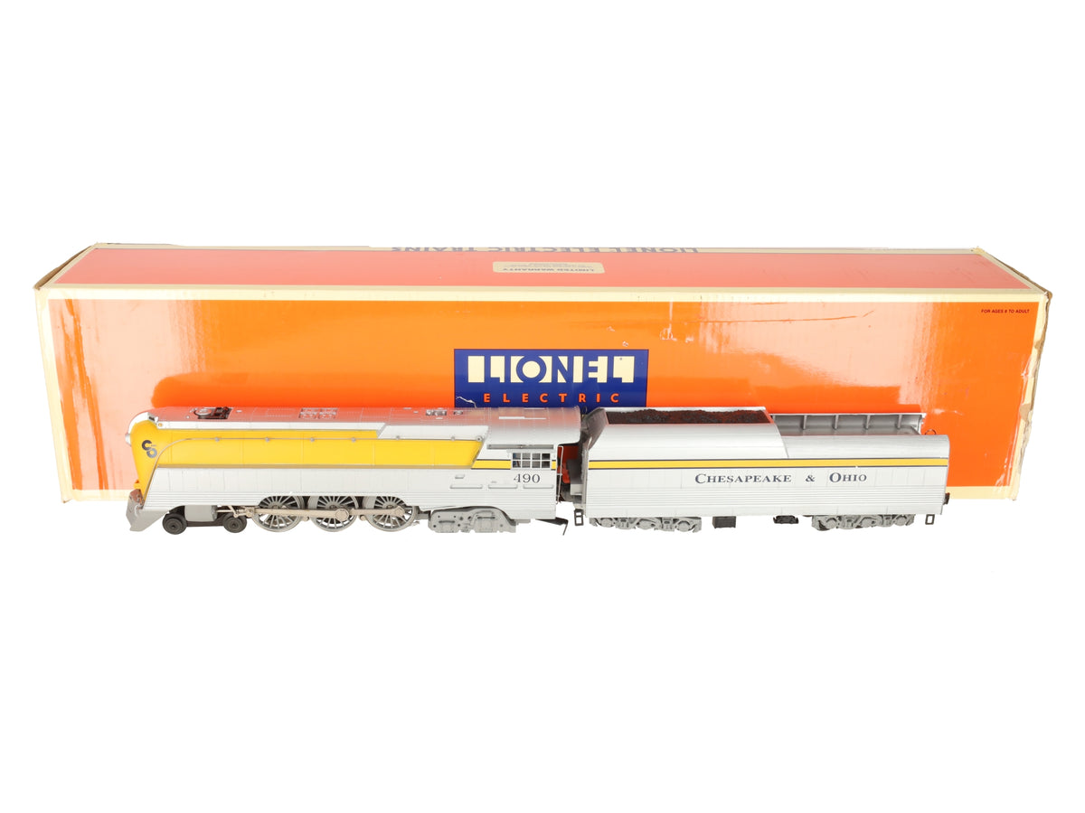Lionel 6-18043 O Chesapeake & Ohio Streamlined Hudson & Tender #490 with RSII VG/Box