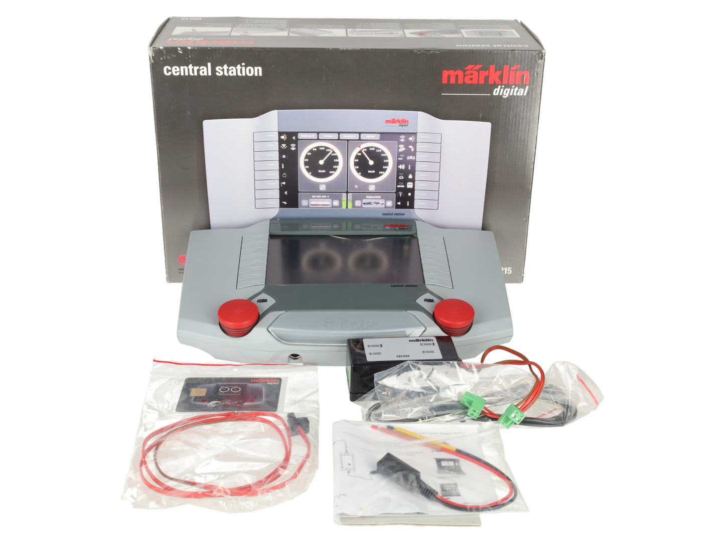 Marklin 60215 Central Station Digital Command Base w/ 2 Locomotive Controllers EX/Box