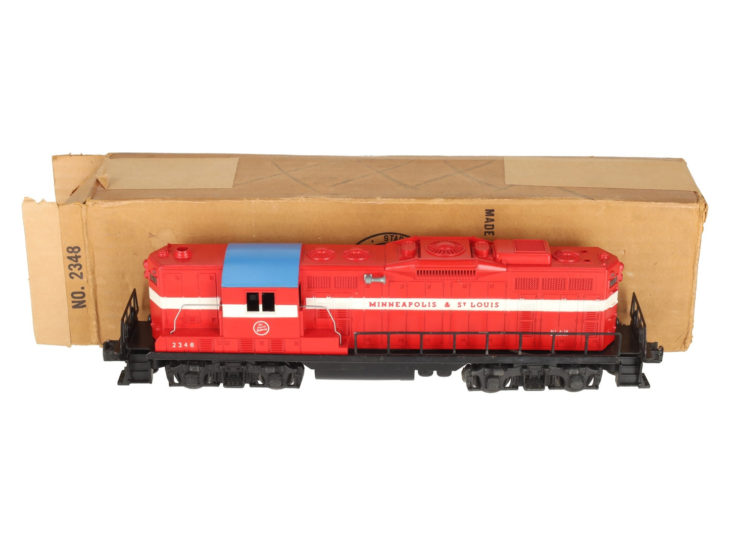 Lionel 2348 Vintage O Minneapolis & St. Louis GP-9 Diesel Locomotive VG/Box