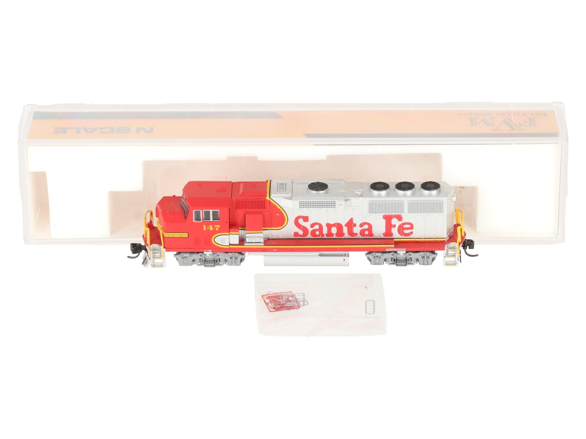 Fox Valley Models 70503 N Scale Santa Fe GP60M Diesel Locomotive #147 with DCC EX/Box