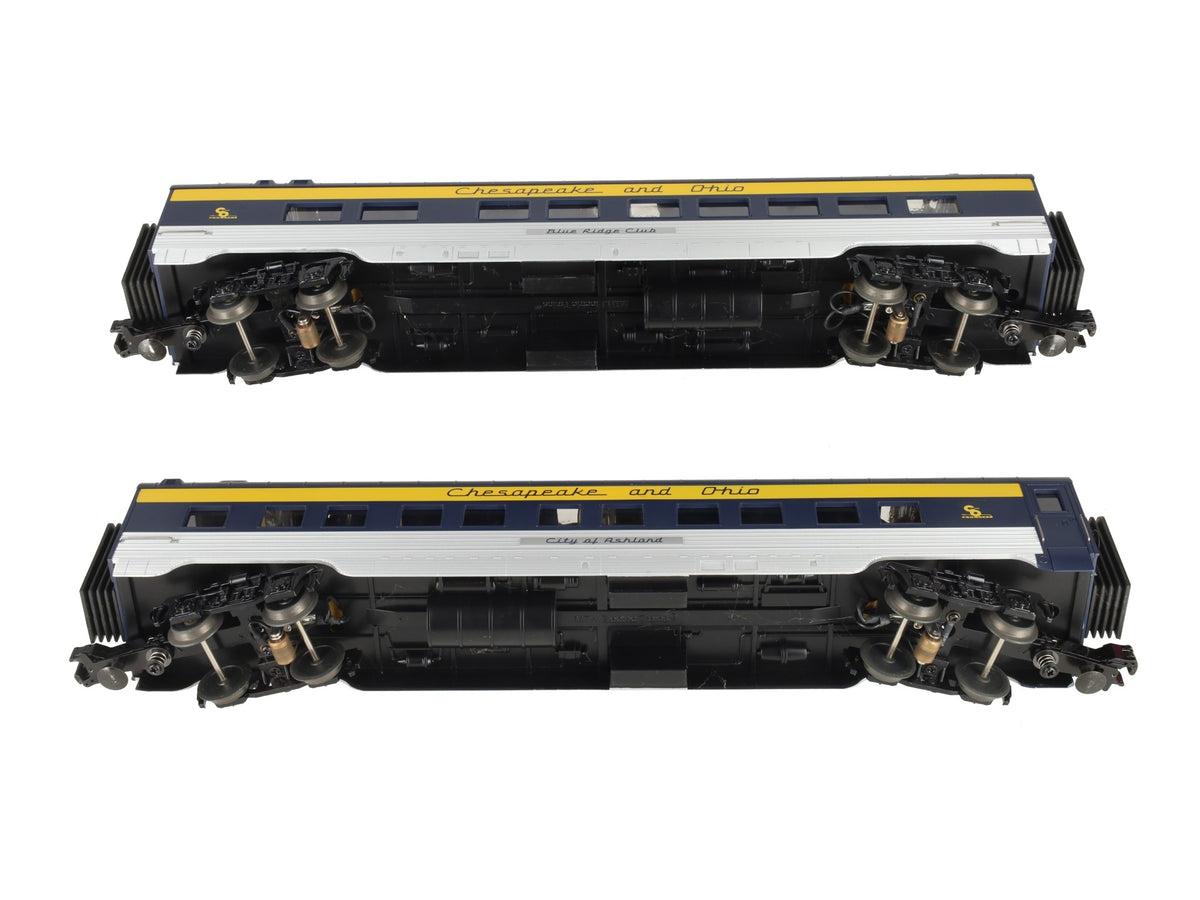 MTH 30-67006 O C&O 60' Streamlined ABS Passenger Set (Set of 2) EX/Box