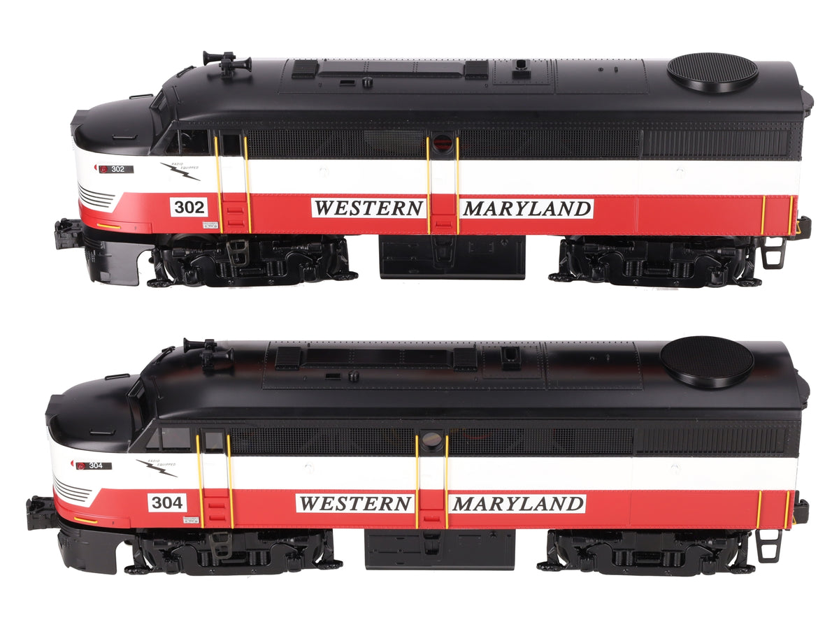 Williams 20911 O Gauge Western Maryland ALCO FA-1 AA Diesel Locomotives:302, 304 LN/Box