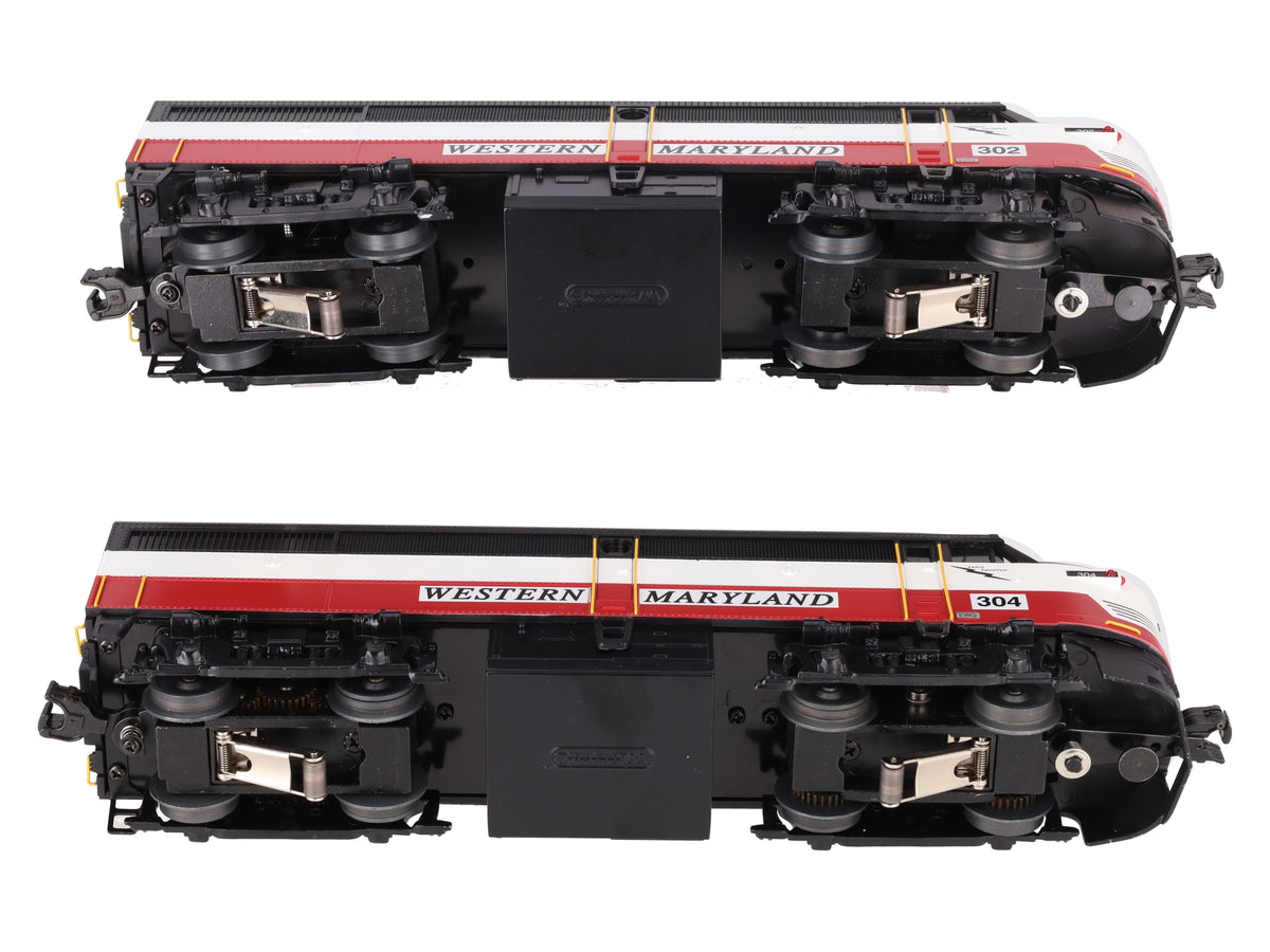 Williams 20911 O Gauge Western Maryland ALCO FA-1 AA Diesel Locomotives:302, 304 LN/Box