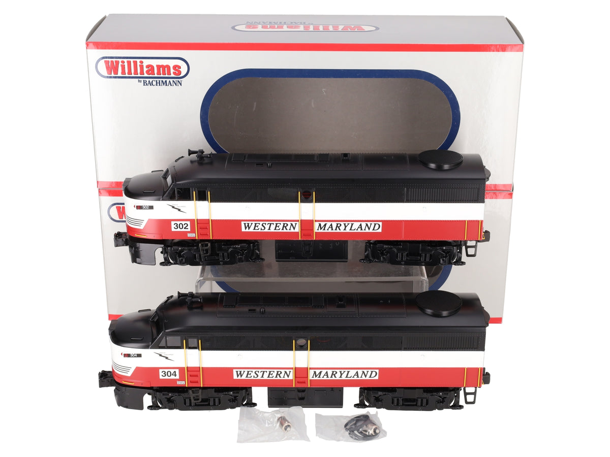 Williams 20911 O Gauge Western Maryland ALCO FA-1 AA Diesel Locomotives:302, 304 LN/Box