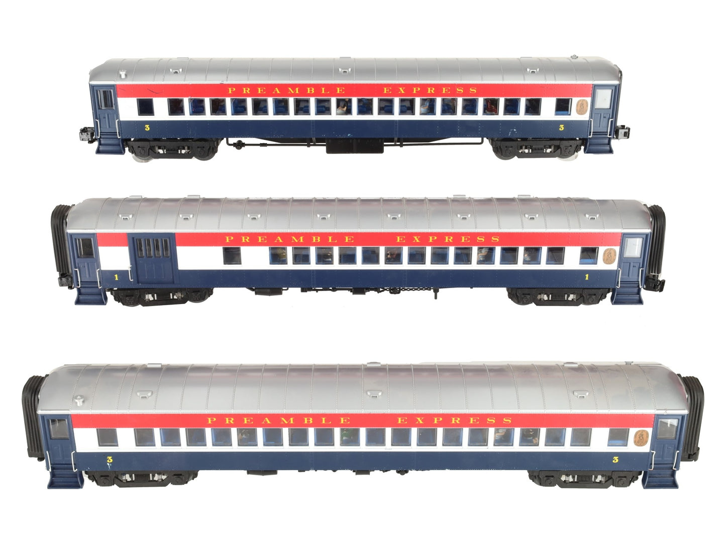 Lionel 2022080 Preamble Express O Gauge Passenger Set (Set of 3) EX