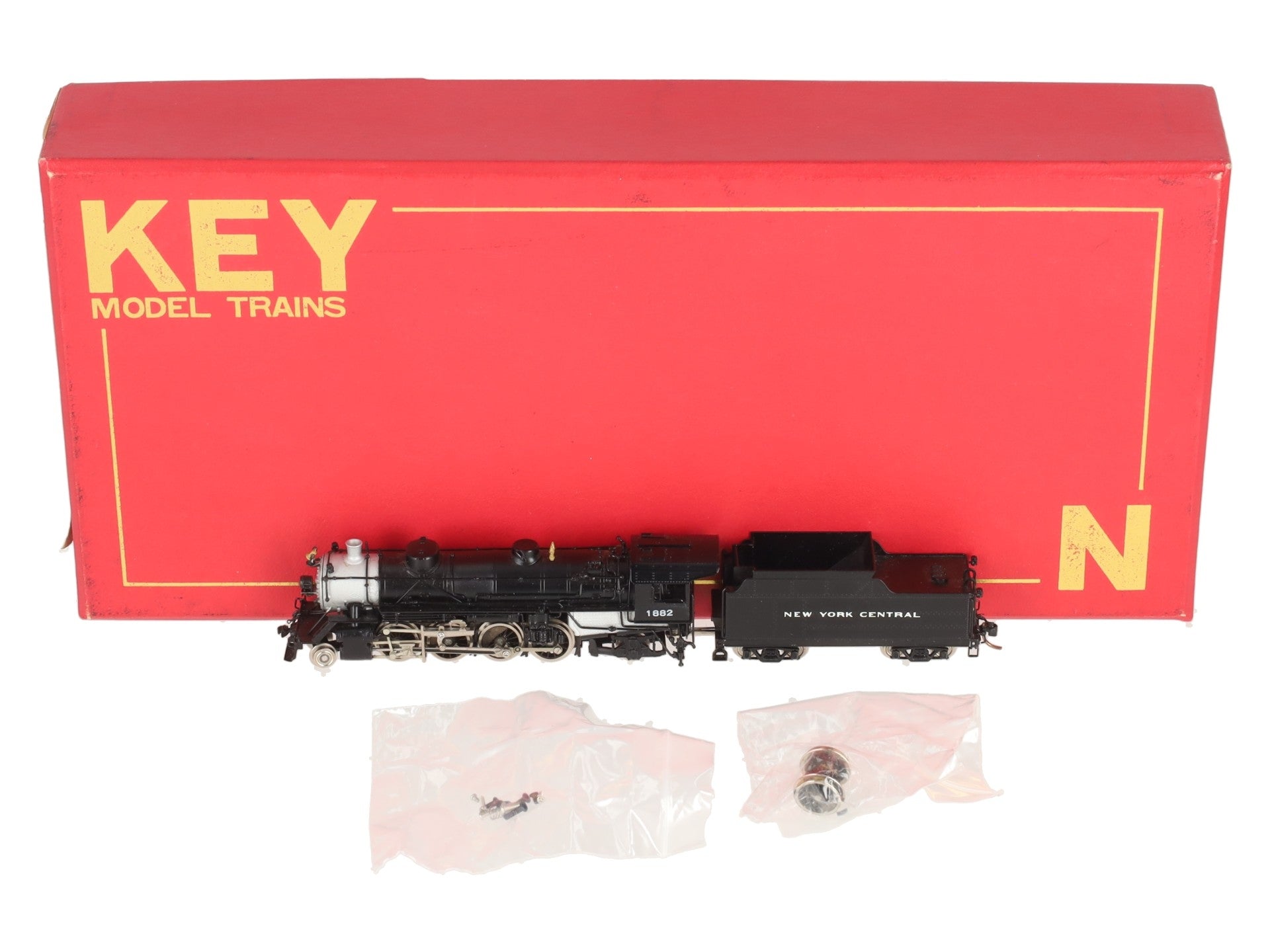 Key Imports 96696 N Scale Brass New York Central Light 2-8-2 Steam Locomotive/Box