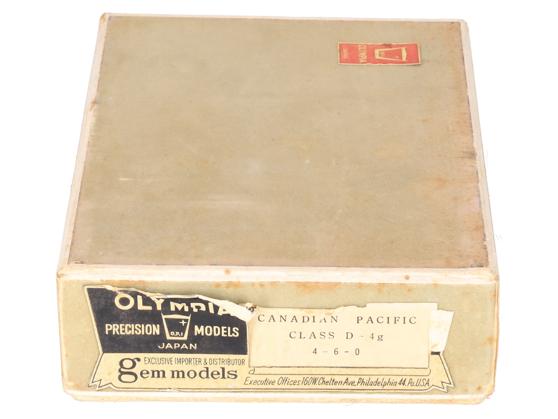 Olympia HO BRASS Canadian Pacific Class D-4g 4-6-0 Steam Locomotive - Painted VG/Box