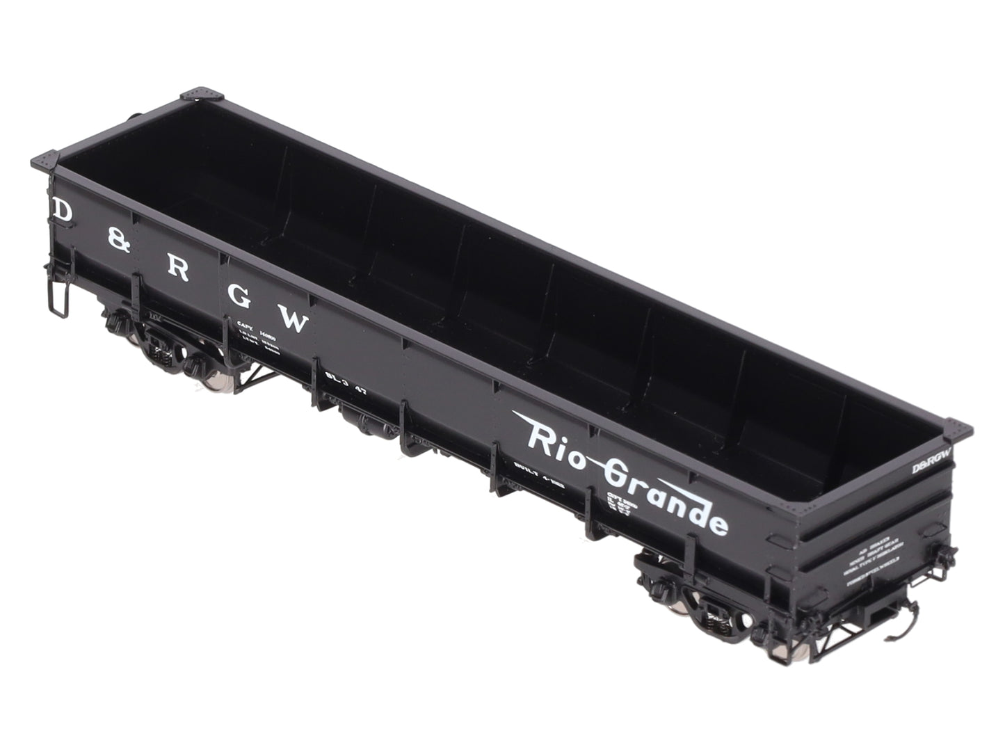 W&R Enterprises HO Scale D&RGW BRASS 47' - 2" Coal Gondola Version 2 - Painted LN/Box